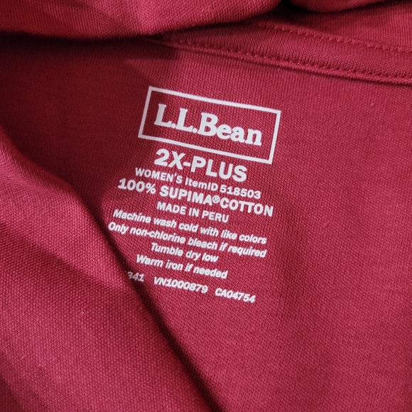 L.L. Bean 3/4 sleeved  cotton top - Picture 5 of 5